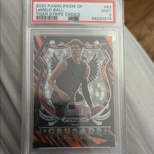 2020 Panini Prizm DP LaMelo Ball TIGER STRIPE CHOICE PSA 9! Crusade Rookie  Card